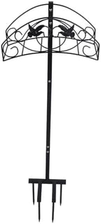 Heavy Duty Freestanding Garden Hose Holder with Detachable Feature and Storage Basket, Elegant, Installation, Made of Difficult Iron for Durability, Ideal for Outside Yard Use - Image 5