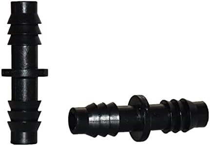 Kitchen Garden Hose Irrigation 8/11 Straight Barb Hose Connector 8/11 Drip Irrigation Barbed Double Tee Connector 3/8" Irrigation Connection Barbed/Black/3/8'' by Unknown