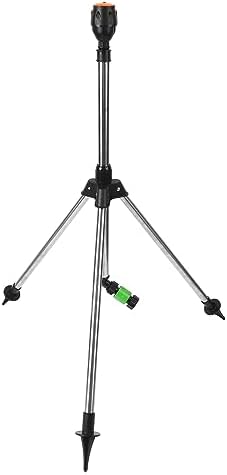 Headerbs Tripod Sprinkler, Stainless Steel ABS Sprinkler Tripod with 360 Degree Rotating Irrigation Head, Liftable Automatic Watering Stand for Garden Lawn Yard - Image 5