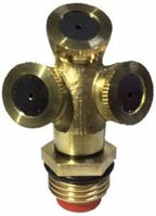 1/2"（DN15） Brass Mist Nozzle Thread Mist Nozzle for Lifting Garden Bed Backyard Outdoor Cooling System（Pack of 5） Three-Jet Spray Head with Filter 5pcs - Image 2