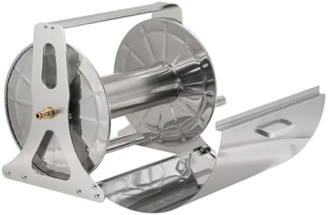 Garden Hose Reel Cart, Portable Stainless Steel Watering Storage Rack, Holds Up to 229ft 1/2 Inch Hose, Ideal for Lawn Care and Car Wash Water Pipe Organization - Image 6