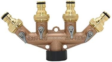 Leakproof Hose Fittings 3/4 Inch Threaded Four-way Garden Tap Water Dispenser Water Pipe Four-way Manifold Irrigation Valve Quick Connector 1pcs (Color : C) - Image 6