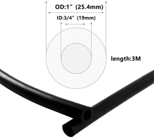 Black Silicone Tubing 3/4" ID x 1" OD (Length 3 Meter-10FT) - Image 2