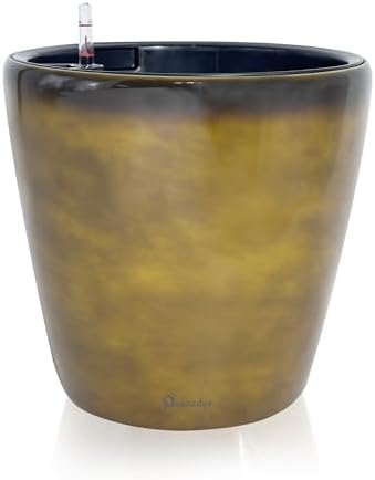 Dexceder 15x14 Self Watering Planter with Wheels (Yellow Brown Gradient) by Dexceder