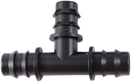 100Pcs 16mm Pipe Barb Tee Connector ID 13mm Hose 1/2" Coupling Garden Water Fittings Micro Drip Irrigation Tubing by Unknown