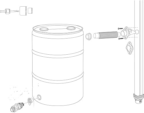 Rain Barrel Diverter Kits for 3inch and 4inch Round Downspouts | includes Spigot and Hole Saw Set - Image 2