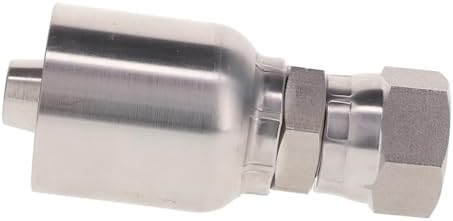 TITAN FITTINGS | SS-T43-FJX-06-06 | 3/8" Hose x 3/8" 37° JIC (9/16"-18 thread) Female Swivel- Stainless Hose Fittings by TitanFittings