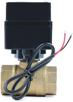 U.S. Solid Motorized Ball Valve- 3/4" Brass Ball Valve with Full Port, 9-36V AC/DC, 2 Wire Auto Return Setup, Normally Closed (N/C) - Image 2