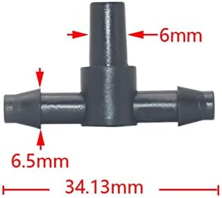 Spray Water Connection 500 Pieces Of 3/5 Mm 4/7 Mm Garden Hose Tee Connector 1/8 1/4 Inch Tee Barb Water Connector Reducer Water Divider For Drip Irrigation System (Color : White) - Image 5