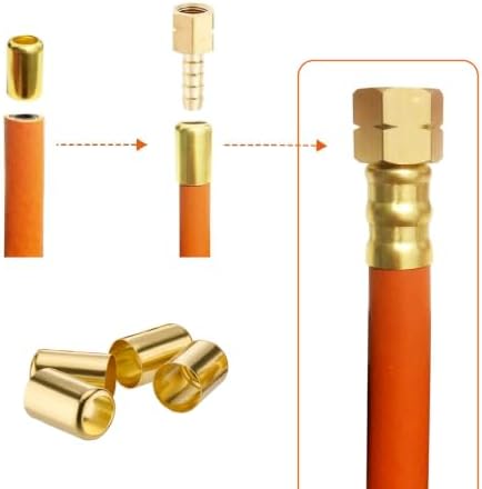 100Pcs 7325 Hose Ferrules Brass Fitting, Air Hose Repair Kit - Image 3