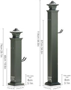 Freestanding Vertical Square Garden Water Column, Floor Mounted Faucet, Hose Holder, Frost Free Hydrant for Irrigation and Watering(74cm/29.1in) - Image 6