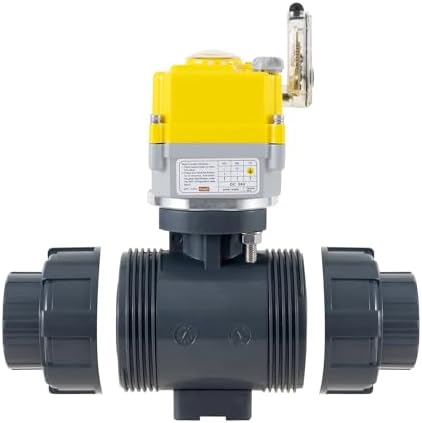 Smart electric valve 1 inch PVC joint ball valve Tuya APP smart wifi water cut-off valve DC24V AC110V-230V power adapter and power-off automatic return setting. Smart timing water valve DN25MM - Image 3