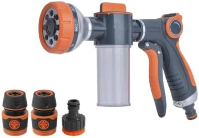 Garden Hose Foam Nozzle, 8 Spray Patterns, 3-grade foam control by Unknown