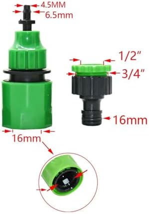 Garden Supplies Garden Tap 1/4" Hose Quick Connector 4/7 8/11 16mm Barb Water Pipe Joint 1/2" 1" 3/4" Male Female Thread Drip Irrigation Adapter Nozzle(Pink) - Image 3