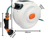 Auto Retractable Water Hose Reel, Wall Mounted Automatic Rewind Water Reel, Heavy Duty Retractable Hose Reel with Spray Nozzle for Car Wash Workshop Cleaning (30m) - Image 5