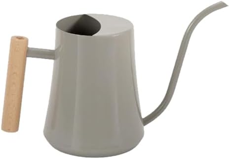 GOWENIC Watering Can with Long Spout, Stainless Steel Indoor Plant Watering Can, 1L Metal Garden with Wood Handle for Home Garden Flower (Gray) - Image 6