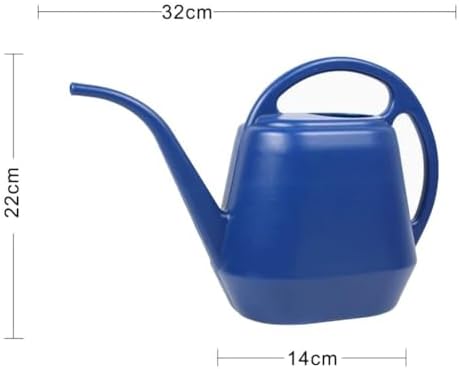 2 Gallon Plastic Watering Can with Long Spout for Indoor Outdoor Plants, Ergonomic Handle Garden Water Pot for Home Flower Bed, Green Blue Grey(Deep Blue - 2L) - Image 5