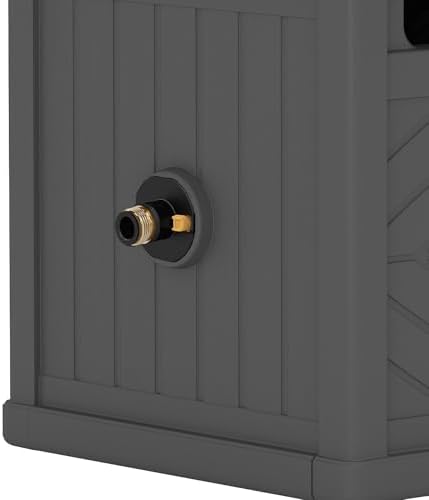 150 ft Hose Reel with Sliding Track Hose Guide, Outdoor Hose Storage with Crank Handle for 5/8 Inch Hose, Gray - Image 3