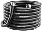 5/8" Hot/Cold Rubber Garden Water Hose 50ft, -50℉-158℉, Black by Fatazoii