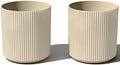 Veradek Demi Series Round Planter for Porch, Patio, Backyard | Durable Plastic-Stone Composite Material | Modern Décor for Tall Plants, Flowers by VeradekOutdoor