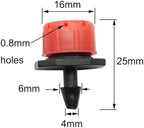 Adjustable Irrigation Drippers Red Automatic Garden Dripper Micro Drip Irrigation Watering Anti-Clogging Emitter Supplies for 4/7mm Hose 300 Pcs - Image 3