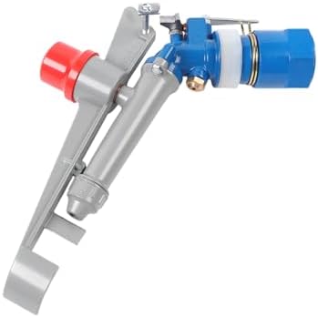 Large Area Farm Irrigation Sprinkler 114-131ft Spray Diameter, 360° Rotating Irrigation Spray Gun 1.2Inch Aluminum Alloy Impact Sprinkler for Lawn Garden Orchard Agriculture Yard Watering - Image 6