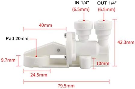 1/4" Quick Connect Ball Valve Fittings Leakproof Switch Reverse Osmosis Leak Detector Shut Off Valve 20mm Pad - Image 2