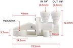 1/4" Quick Connect Ball Valve Fittings Leakproof Switch Reverse Osmosis Leak Detector Shut Off Valve 20mm Pad - Image 2