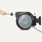 Amazon Basics Retractable Garden Hose Reel, 130 Foot, Wall Mounted, 10-Pattern Spray Nozzle, 180° Swivel Bracket - Image 4
