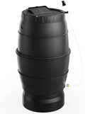 45 Gallon Rain Barrel with Stand for Gutter Rainwater Collection, BPA-Free Water Storage Barrel with Mesh Screen, Spigot and Overflow Valve for Garden Watering and Outdoor Use by EJWOX