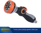 8 Function Garden Hose Nozzle, ABS TPR Thumb Spray Gun - Image 2