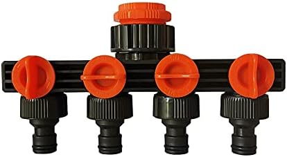 Garden Lawn Sprinkler Irrigation System 1/2" 3/4" 1" 4 Way Water Tap Connectors Quick Thread Ad Garden Hose Pipe Splitter Drip Irrigation Plant Tools (Size : 1'') by Lrjskwzc