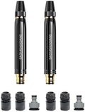 High Pressure Hose Nozzle, Adjustable Water Spray Gun with 3 Spray Modes, Metal Garden Hose Sprayer for Car Wash, Plants Watering, Patio, Floor & Outdoor Cleaning (1pc)(2PCS) by Unknown