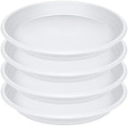 4 Pack of 16 inch Plant Saucer, Large Plant Tray, Heavy Sturdy Plant Drainage Tray for Indoors, Bird Bath Bowls, Sturdy 18 inch Plastic Pot Tray for Planter (White) by Unknown