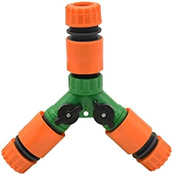 FMURY 1/2" 3/4" 2-Way Tap 16mm 20mm Hose Garden Tap Y Water Splitter Irrigation Tube Splitter 1pcs(1/2) by Unknown