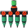 DN16 4-Way Water Splitter, 4/7mm Outlets, Greenhouse Irrigation by Unknown