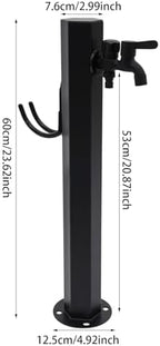 304 Stainless Steel Cylindrical Vertical Garden Water Column,Freestanding Hose Stand,Outdoor Antifreeze Faucet Hydrant Water Feature Fountain, for Irrigation and Lawn - Image 3