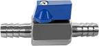 Beduan 1/2” Hose ID Barb Ball Valve 304 Stainless Steel Mini Shut Off Valve for Water Gas Fuel Drip Irrigation and Aquariums(Pack of 70) - Image 3