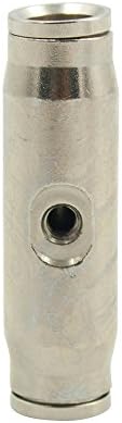 25pcs Nickel Plated Brass Push to Connect Fitting For High Pressure Up to1740 psi Misting System, Misting Coupling Slip Lock (One Hole), 3/8" Tube OD, Straight Union - Image 2
