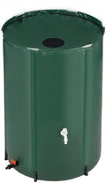 VINGLI 100 Gallon Collapsible Rain Barrel, Portable Water Storage Tank, Rainwater Collection System Downspout, Water Catcher Container with Filter Spigot Overflow Kit by VINGLI