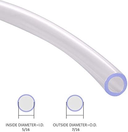 DERNORD PVC Tubing 5/16"ID X 7/16"OD Flexible Clear Vinyl Hose 100 Feet for Food Grade - Image 4
