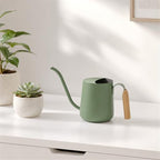 Indoor Plant Watering Can, Stainless Steel Long Spout Watering Can for Potted, Balcony Pots and Home Care Stainless Steel Indoor Plant Long Spout Metal Waterer Balcony Planter Pour Control Care - Image 6