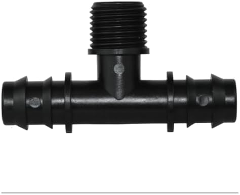 4PCS 1/2" 3/4" Threaded 16 20 25MM PE Hose Barb Tee Connector Garden Drip Irrigation Adapter Tubing Coupling Repair(SPL11-301-20MM-4PCS) by Unknown
