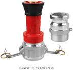2 Inch NH Fire Hose Nozzle Kit, Metal Fireman Hose Accessory, 90 psi Pressure Output, 50 ft Range, Adjustable Spray for Fire Fighting, 6.7 x 3.9 x 5.9 in - Image 5