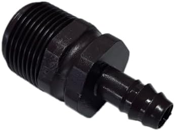 NETAFITM Drip Irrigation Barbed Fittings,3/8" 12MM Black Drip Tubing Coupler Elbow Tee Reducer (Threaded Male Adapter - 12mm X 3/4" MPT, 25 Count) - Image 2