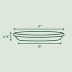 Bloem Terra 20" Round Plastic Plant Saucer, Lightweight UV-Resistant Indoor/Outdoor Flower Pot Tray - Fits 20-inch Planter Pots, Terra Cotta, 2-Pack - Image 2
