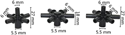 Hose Connector Adapter 6mm Interface Multiple Joints Cross-connect Connector Five-way Six-way Seven-way Garden Irrigation Hose Diverter 100 Pieces (Color : Purple) - Image 3
