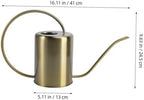 Stainless Steel Watering Can with Long Spout Rust-Resistant Simple Watering Kettle for Indoor and Outdoor Plants in Classic Golden Color for Garden and Home Use - Image 2
