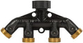 Gilmour Heavy Duty 4 Way Garden Hose Splitter with Shut Off Valves by Gilmour