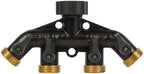 Gilmour Heavy Duty 4 Way Garden Hose Splitter with Shut Off Valves by Gilmour